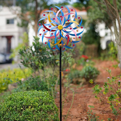 DREAMYSOUL Wind Spinners Outdoor, 20 Inches Dia Extra Large Metal Wind Spinner, Colorful Windmills Kinetic Wind Sculptures and Spinners for Yard Garden Outside Patio Lawn Decor