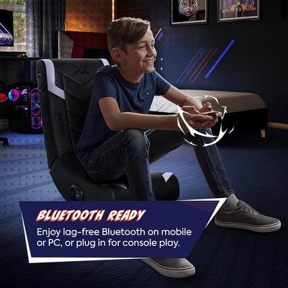 X Rocker Video Gaming Floor Rocker Chair, Built-in Audio, Foldable, for Gamers, Bedroom, or Game Room for Boys, Girls, Teens 5-17, Gifts for Gamers