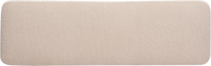 Christopher Knight Home 55" Chenille Upholstered Bench with Solid Rubber Wood Legs, Modern Farmhouse Bedroom Bench, Padded Entryway Bench Seat, Dining Bench for Living Room End of Bed, Light Brown