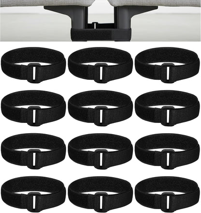 12 Pcs Sectional Sofa Strap for Couches, Heavy Duty Nylon Couch Connectors with Anti-Slip Grip, No Tools Needed to Lock Sliding Sofa Sections & Prevent Gaps