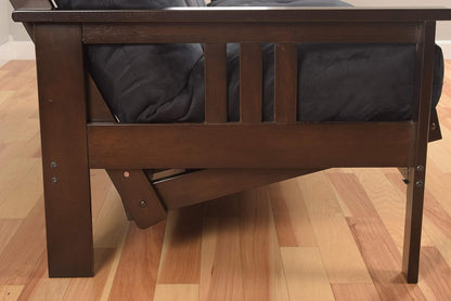 Kodiak Furniture Monterey Queen-size Futon, Espresso Finish with Oregon Trail Java Mattress