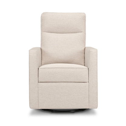Davinci Gabby Pillowback Swivel Glider in Beach, Greenguard Gold & CertiPUR-US Certified