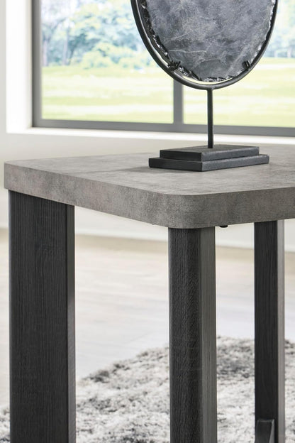 GTU Furniture Contemporary MDF Square 3-Piece Coffee Table Set, Cocktail Table with 2 Matching End Tables, Two-Tone Gray Finish for Living Room