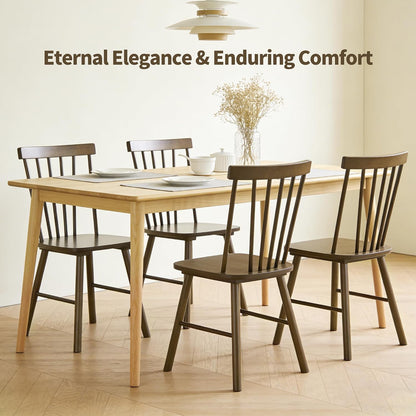 DUHOME Windsor Dining Chairs Set of 2, Farmhouse Mid Century Modern Wooden Spindle Back Kitchen Chairs with Comfortable Seat，Wood Dining Chairs for Dining Room, Living Room & Bistro