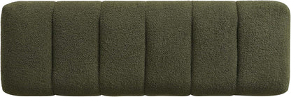 Christopher Knight Home Manila 50" Boucle Fabric Dining Bench, Rectangular Upholstery Ottoman Bench, Bedroom End of Bed Footstool, Living Room Extra Seat Footrest, No Assembly Needed, Jungle Green
