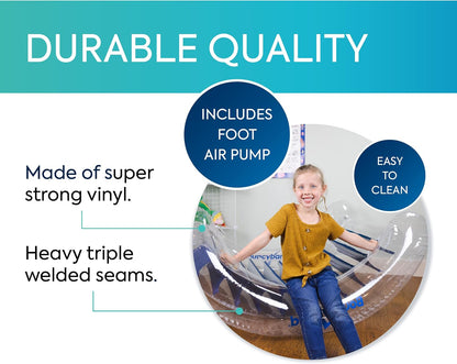 BouncyBand Inflatable Sensory Rocker Chair – 56” x 43” x 24” – Provides Deep Pressure and Calming and Fun Active Movement to Improve Focus – Includes Air Pump and Repair Kit