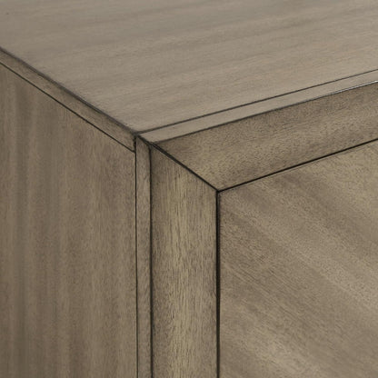 Contemporary 2-Drawer Nightstand, Antique Gray,for Small Spaces