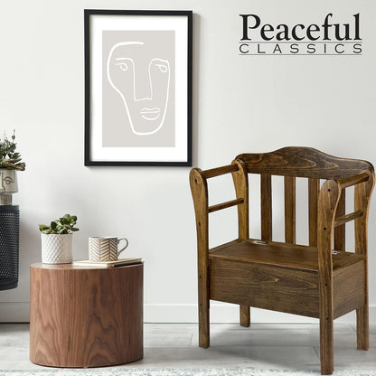 Peaceful Classics Bench with Storage - Small Wooden Storage Bench for Entryway, Hallway, Mudroom, Farmhouse, Bedroom, & Living Room, Amish Handmade Furniture Storage Organizer, Special Walnut