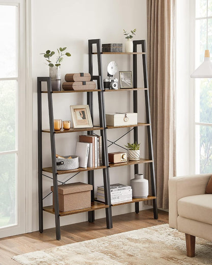 VASAGLE Ladder Shelf, Bookcase Book Shelf, Storage Shelves, 5-Tier, 22In
