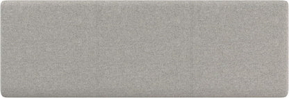 SIMPLIHOME Avalon 54" Wide Linen Look Fabric Storage Ottoman in Cloud Grey | Contemporary lift-top ottoman with high-density foam; rectangle storage bench or coffee table for living room or entryway.