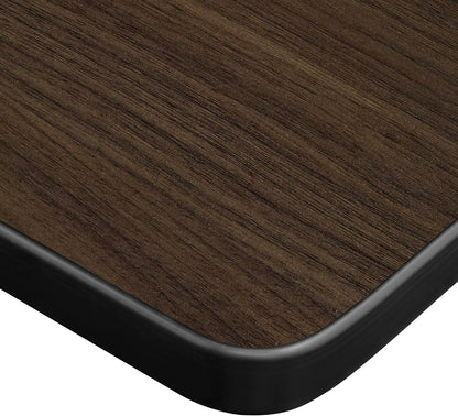 Regency Kee 60 x 24 in. Height Adjustable Classroom Activity Table- Neo Walnut Top & Black Base