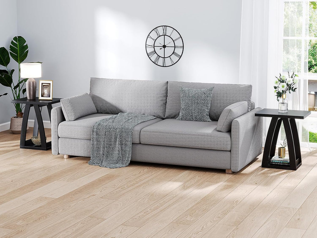 End Tables Living Room Set of 2. Side Tables Living Room. Side Table Beside Sofa. Modern End Table for Home. Black End Tables Set of 2