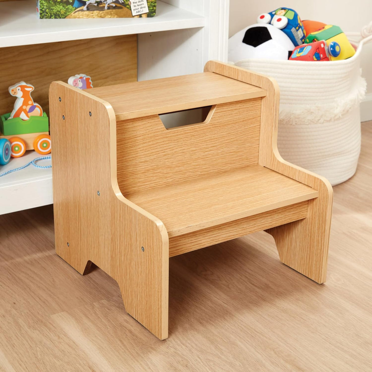 Melissa & Doug Kids Wooden Step Stool - Light Natural Finish