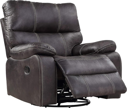 Wallace & Bay Hooper Swivel Recliner Glider, Dark Gray
