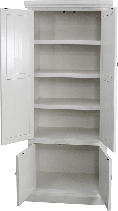 American Heartland Rustic Double Door Pantry, Bright White