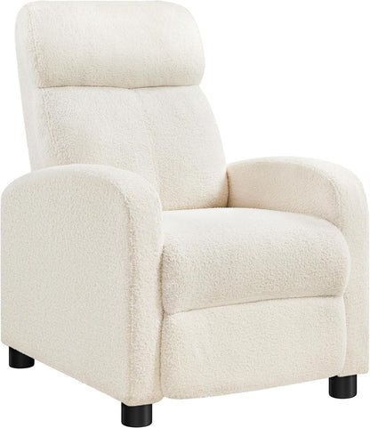 Yaheetech Recliner Chair with 3 Adjustable Angles Living Room Chairs Ivory