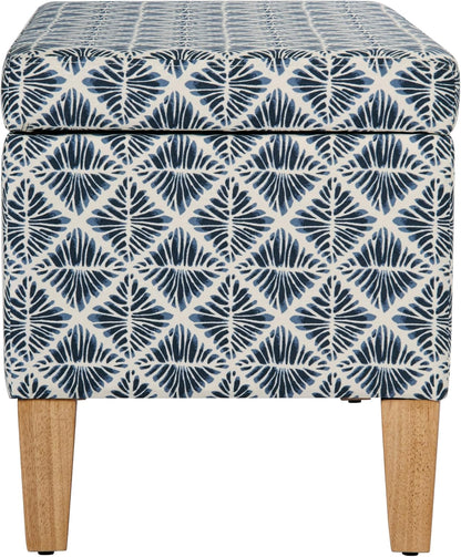 HomePop 36" Decorative Storage Bench - Blue Geometric Pattern
