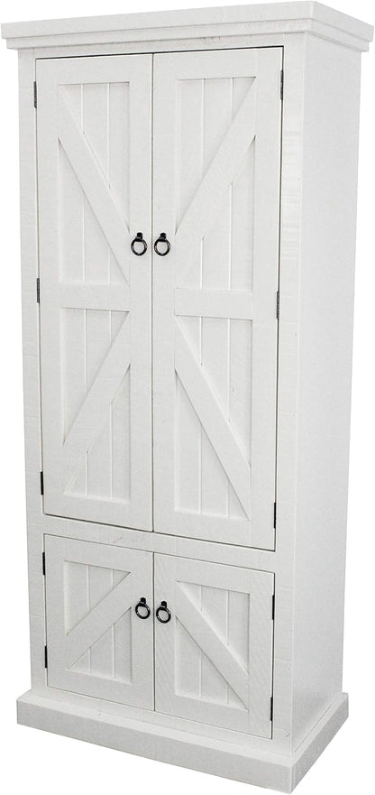 American Heartland Rustic Double Door Pantry, Bright White