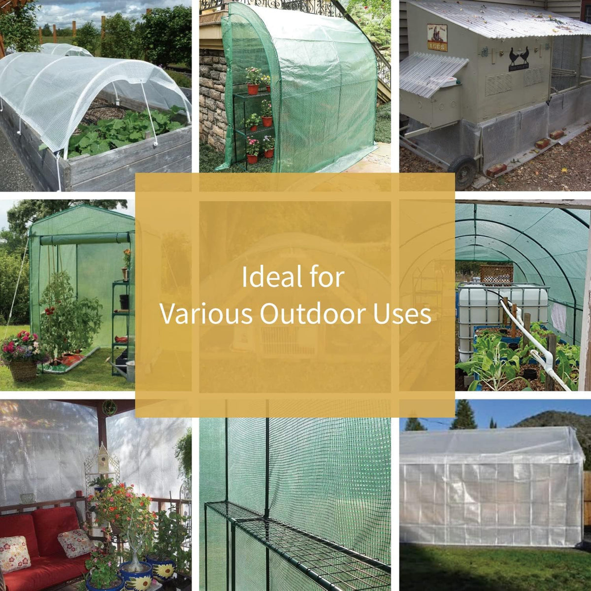 GUARD SHIELD Clear White Tarp Heavy Duty 12x12 Feet Waterproof for Greenhouse Outdoor Garden Poly Cover UV Resistant 3x3 Weave 10mil
