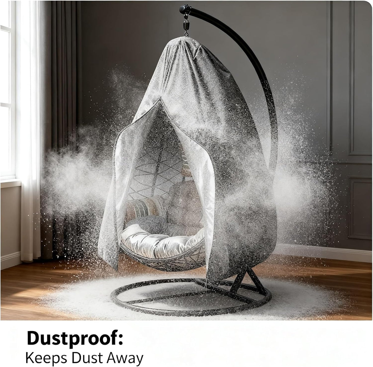 Heavy-Duty 210D Oxford Swing Cover-Waterproof UV-Resistant and Windproof Hammock with Drawstring(Double(200cm*230cm))