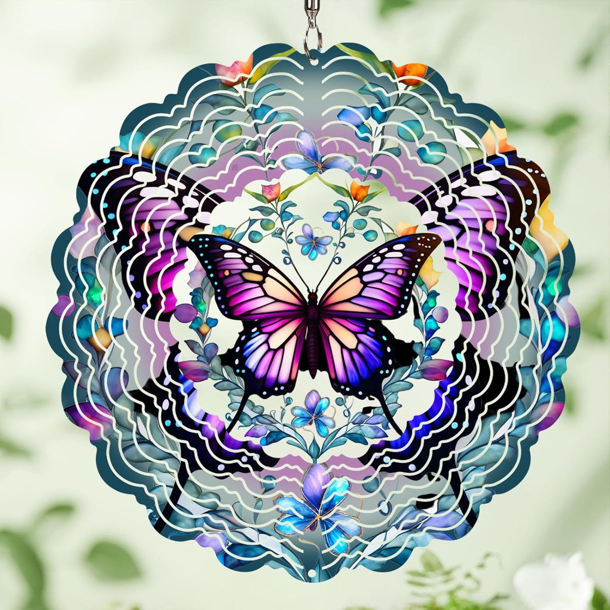 Butterfly Wind Spinners Outdoor - 12 inch from Daughter, Birthday Gifts for Women, Butterflies Outdoor Hanging Wind Sculptures, Garden Decor for Outside, Patio, Yard, Lawn, Balcony