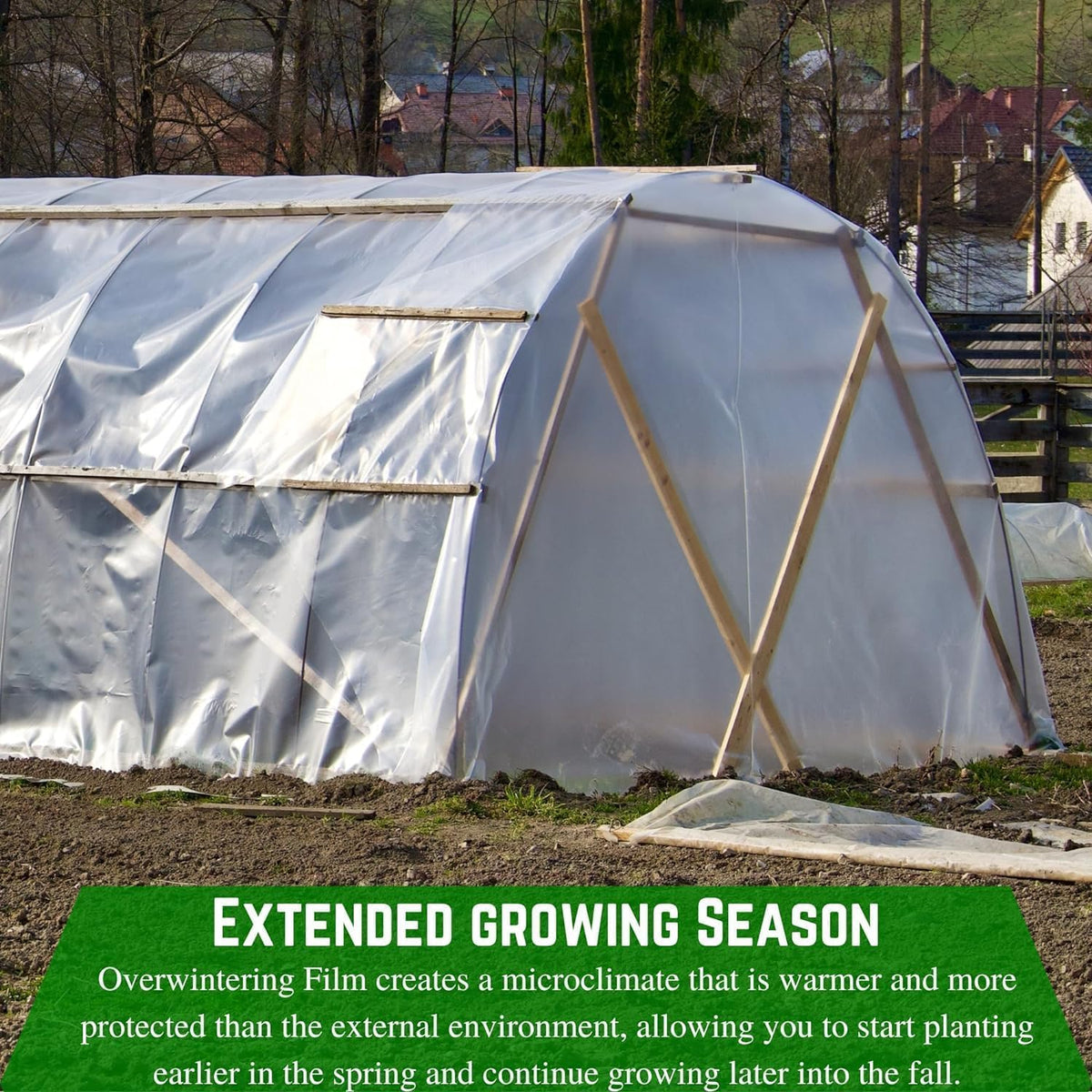 Farm Plastic Supply - Protective Clear Overwintering Plastic Film - Overwintering Film, 6 Mil Clear Plastic Film, Greenhouse Plastic, Durable Plastic Sheeting (6 Mil 10' x 100')