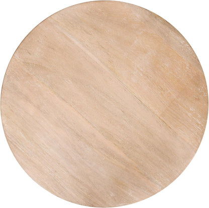 Kate and Laurel Wegner Traditional Wooden Round Drink Table, 12 x 12 x 30, Light Natural Wood, Elegant and Durable Mango Wood Pedestal Table for Use as Indoor Plant Stand or Useful Living Room Decor