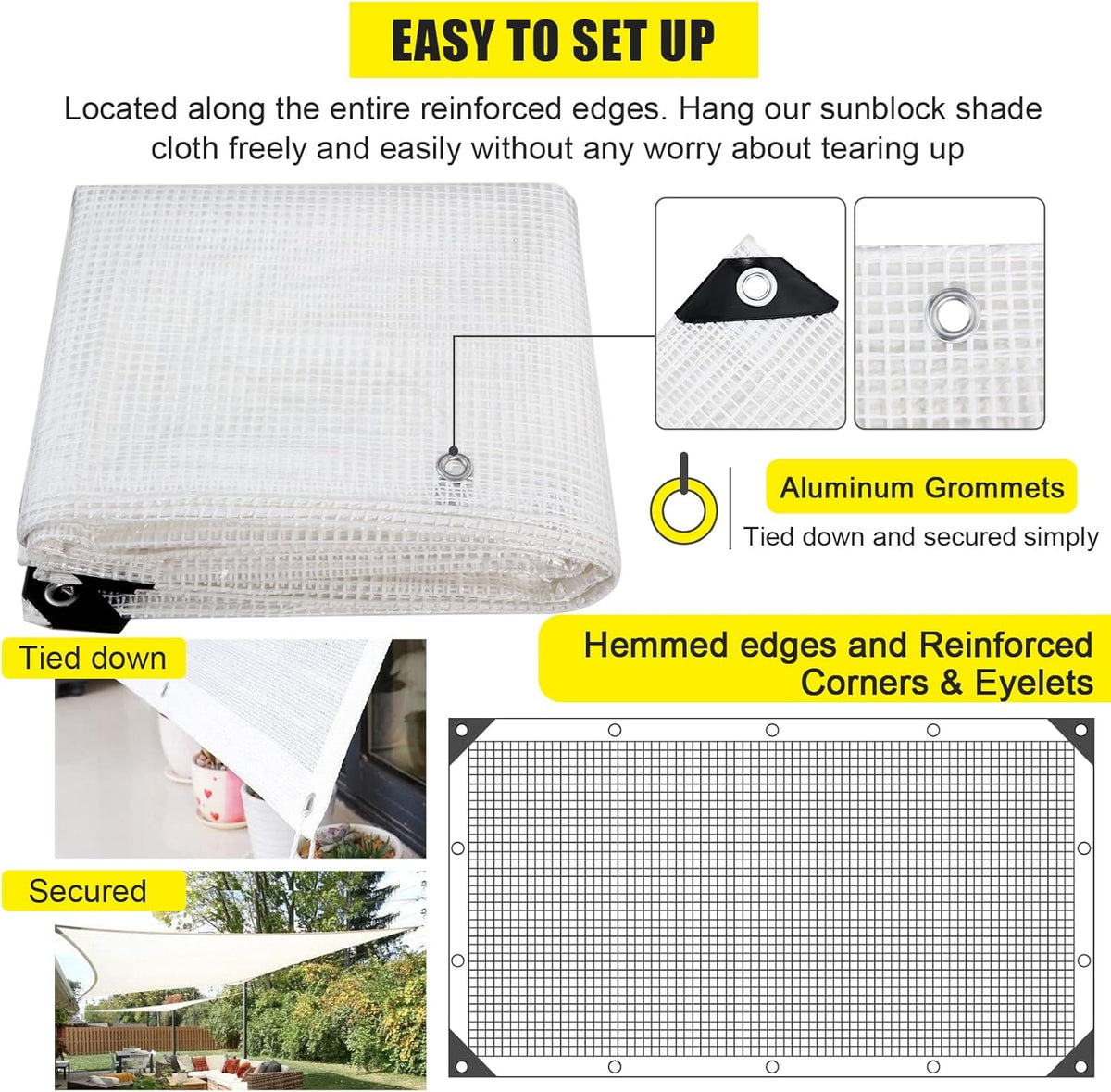 Clear Greenhouse Heavy Duty tarp 14 Mil Clear Waterproof Cover,UV Resistant Poly Tarp with Grommets 12 x20ft Superior Strength,for Gardening, Farming, Nursery, Garden