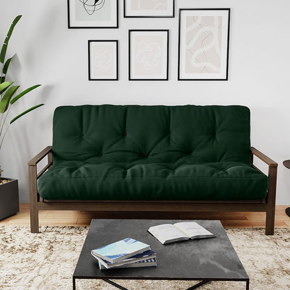 Royal Sleep Products by The Futon Factory | 10 inch Pocket Coil Futon Mattress - Hunter Green - Queen Size - CertiPUR Certified Foam - Made in USA - Frame Not Included