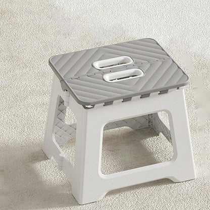 7.4'' Plastic Folding Step Stool with Carry Handle, Foldable Foot Stool | Fold Up Step Stool, Durable And Anti-Slip Base, Compact Foot Stool For Bathroom Bedroom Living Room Outdoor