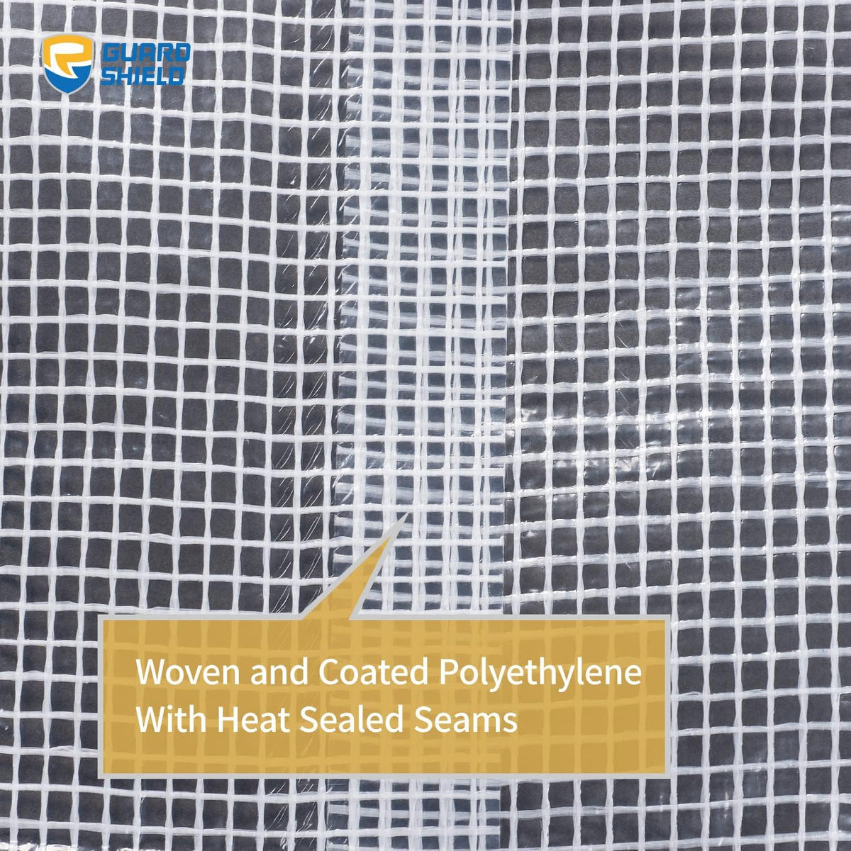 GUARD SHIELD Clear White Tarp Heavy Duty 20x20 Feet Waterproof for Greenhouse Outdoor Garden Poly Cover UV Resistant 3x3 Weave 10mil (2-Pack)