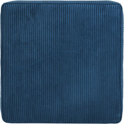 Christopher Knight Home Isa Corduroy Ottoman Footstool, Square Pouf Poufee Footrest Ottoman Large Seat, Modern Side Table for Living Room Bedroom Home Decor, Navy Blue, 30"