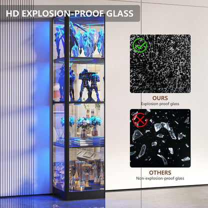 Dystler Corner Display Cabinet with Glass Doors & LED Lights