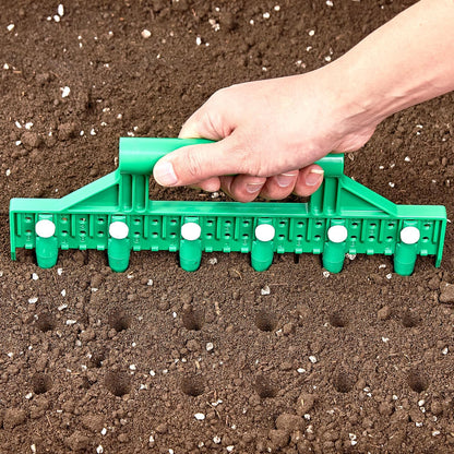 Seed Dibber, Multifunctional Seed Spacer Tool, Seed-in Soil Digger Garden Spacer aid for Planting Seeds Laying Out ideally Spaced Rows (Green)