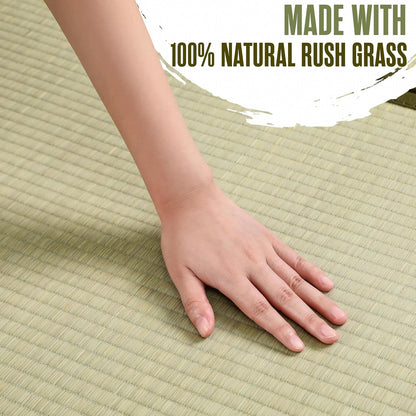 Tatami Mat, Tatami Mattress, Japanese Sleeping Mat, Traditional, 80x40 | Houseables Japanese Floor Mattress, Twin XL, Bamboo Sleeping Rug, Kotatsu Floor Bed, Futon, Goza, Rush Grass, Folding