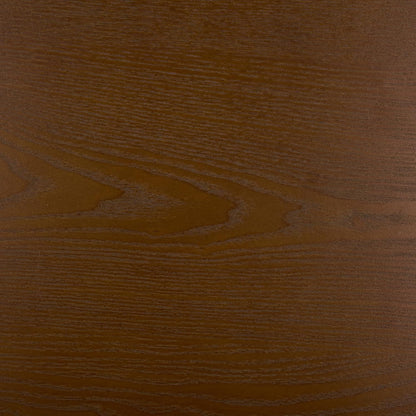 SAFAVIEH Home Collection - Rakoma Round End Table, Walnut Brown Accent Side Table with Woven Shelf (ACC2313A)