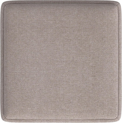 HomePop 17.5" Storage Ottoman with Tray Top - Light Brown Woven