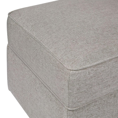Namesake Willa/Alden Gliding Ottoman in Performance Grey Eco-Weave, Water Repellent & Stain Resistant, Greenguard Gold & CertiPUR-US Certified