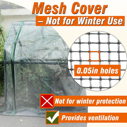 Gardzen Mini Greenhouse with Mesh Cover, Portable Outdoor Greenhouse, Enhanced Ventilation, Ideal for Spring, Summer & Fall 36.2"(L) x53.3(W) x66.1(H)