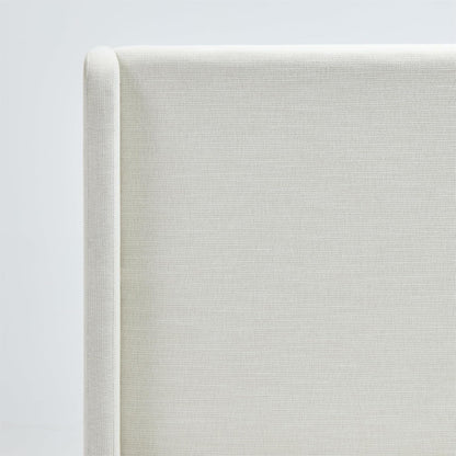 California King Upholstered Bed Frame 52" Tall Wingback Headboard