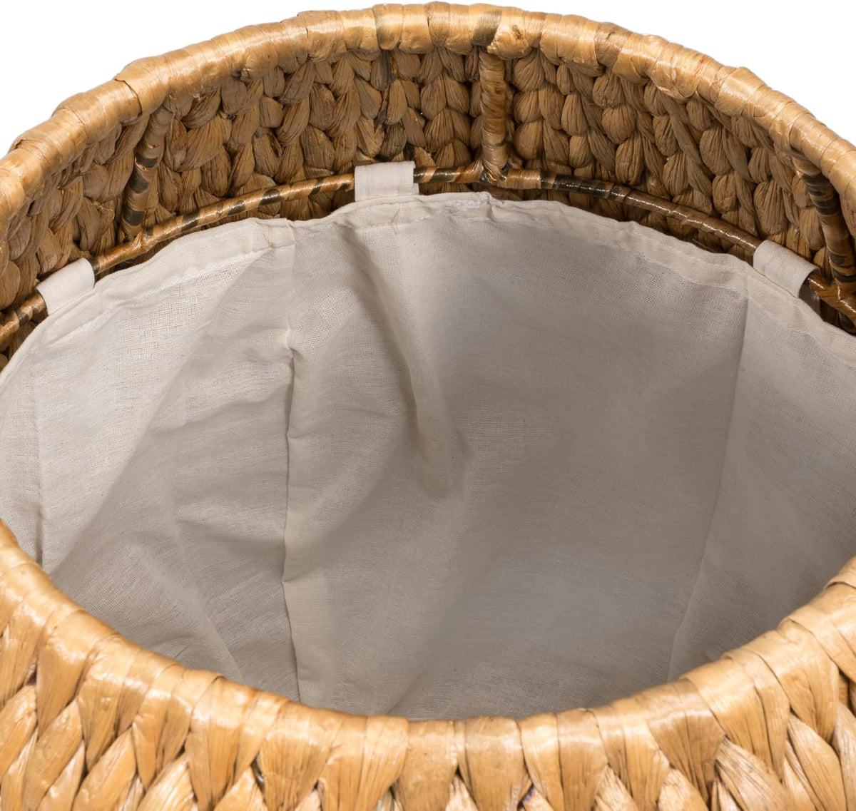 happimess SSL1000A Colt 17" Coastal Bohemian Handwoven Hyacinth Storage Stool with Lid for Storage and Decoration in Bedroom, Living Room, Kitchen, Dining Room, Entryway, Guestroom, Natural | Bohemian Rustic Wicker Basket, End Table For Living Room