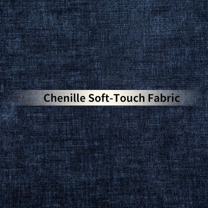 Chifee & Vingol 90.55" W Oversized Chaise Lounge Upholstered Bedroom Benches Extra-Long Indoor Bench Entryway Bench with Removable Pillows for Living Room Hallway,Navy