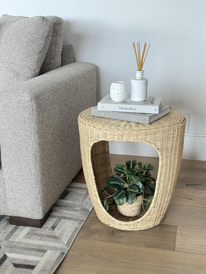 Kouboo- Naya Wicker Sidetable & Endtable for Livingromm or Bedroom, Natural