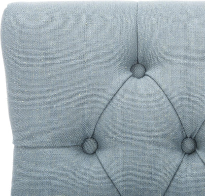 SAFAVIEH Home Collection - Abby Sky Blue Upholstered Dining Chair, Button Tufted Back, Nailhead Trim, Classic Accent Chair (MCR4701N)
