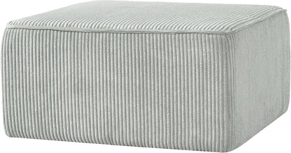 Christopher Knight Home Kyle Corduroy Woven Upholstery Square Ottoman, Living Room Sofa Ottoman with Wood Frame, Comfy Seating Experience with Dense Foam Padding, Non-Marking Foot Caps, Muted Green