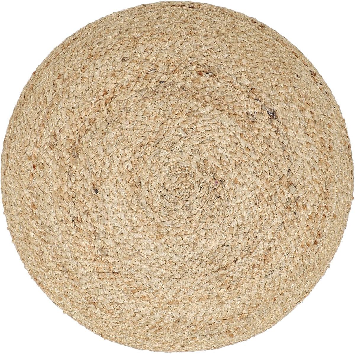 · REDEARTH · Jute Pouf Ottoman - Circular Boho Foot Stool - Jute Natural | Jute, 19.5"x19.5"x14"; Braided Pouffe Accent Sitting, Doubles as Foot Rest for Living Room, Patio, Outdoor, Bedroom