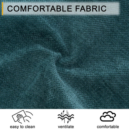 Chaise Lounge Chair Indoor, 59.8" Oversized Couch Reading Chairs, Chenille Comfortable Deep Sleeping Single Sofa, Upholstered Modern Couch Sofa Bed for Living Room, Bedroom & Apartment (Teal)
