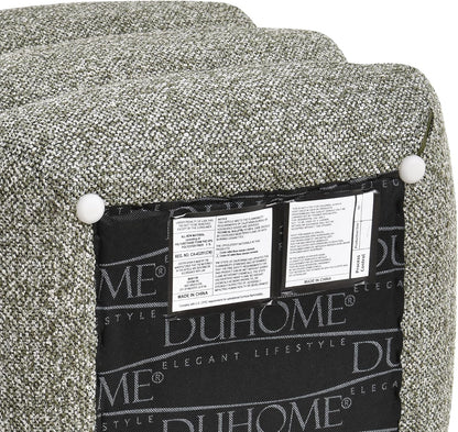 DUHOME 360°Swivel Upholstered Square Ottoman with Storage,Modern Boucle Ottoman Coffee Table with Removable Top White Vanity Stool with Storage for Bedroom, Living Room, Dark Green