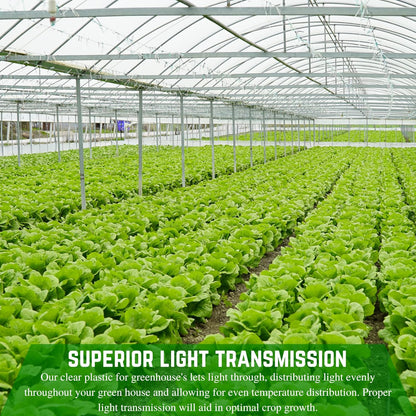 Farm Plastic Supply - String Reinforced 4 Year UV Resistant 10 mil Clear Greenhouse Plastic Sheeting - 4 Year UV Resistant Polyethylene Greenhouse Film, Hoop House Green House Cover (42' x 100')