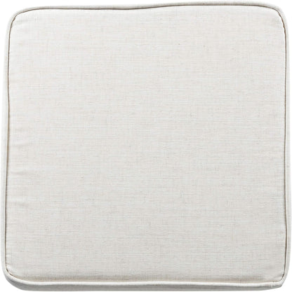 Homepop Home Decor | K7342-F2067 | Classic Square Storage Ottoman with Lift Off Lid | Ottoman with Storage for Living Room & Bedroom, Cream Woven